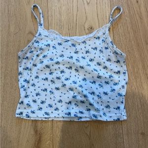 shein floral crop tank top